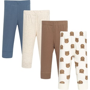 image:imageHudson Baby Unisex Baby Cotton Pants and Leggings 4PackHappy Camper Bear Basic