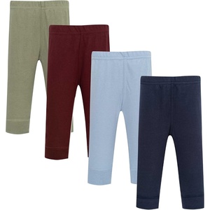 image:imageHudson Baby Unisex Baby Cotton Pants and Leggings 4PackNavy Olive Burgundy