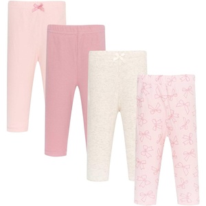 image:imageHudson Baby Unisex Baby Cotton Pants and Leggings 4PackPink Bow Basic