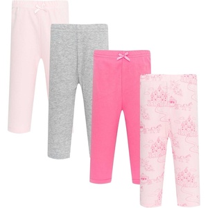 image:imageHudson Baby Unisex Baby Cotton Pants and Leggings 4PackPink Princess Arrived