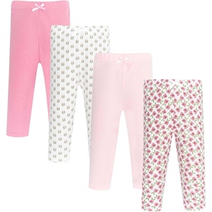 image:imageHudson Baby Unisex Baby Cotton Pants and Leggings 4PackWild Rose Modern Floral