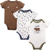 image:imageHudson Baby Cotton Bodysuits 3PackBear