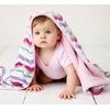 image:imageHudson Baby Unisex Baby Plush Mink and Sherpa Blanket Floral One SizeBlue