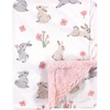 image:imageHudson Baby Unisex Baby Plush Mink and Sherpa Blanket Floral One SizeBunny