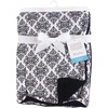 image:imageHudson Baby Unisex Baby Plush Mink and Sherpa Blanket Floral One SizeClassic Damask