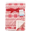 image:imageHudson Baby Unisex Baby Plush Mink and Sherpa Blanket Floral One SizeRed Fair Isle