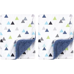 image:imageHudson Baby Unisex Baby Plush Mink and Sherpa Blanket Floral One SizeAbstract
