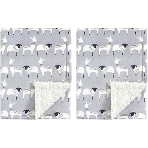 image:imageHudson Baby Unisex Baby Plush Mink and Sherpa Blanket Floral One SizeAztec Llama
