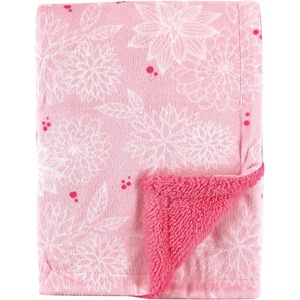 image:imageHudson Baby Unisex Baby Plush Mink and Sherpa Blanket Floral One SizeFloral