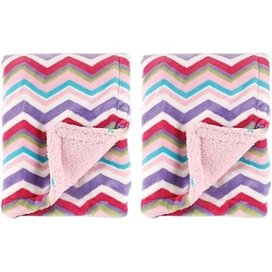 image:imageHudson Baby Unisex Baby Plush Mink and Sherpa Blanket Floral One SizePink