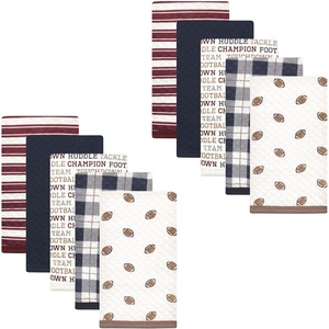 image:imageHudson Baby Unisex Baby Quilted Burp Cloths Rose Leopard One SizeFootball