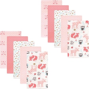 image:imageHudson Baby Unisex Baby Quilted Burp Cloths Rose Leopard One SizeGirl Forest