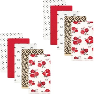 image:imageHudson Baby Unisex Baby Quilted Burp Cloths Rose Leopard One SizeRose Leopard
