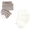image:imageHudson Baby Unisex Baby Cotton Rich Newborn and Terry SocksBeige Stripe 12 Pack