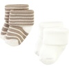 image:imageHudson Baby Unisex Baby Cotton Rich Newborn and Terry SocksBeige Stripe 12 Pack