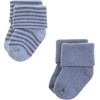 image:imageHudson Baby Unisex Baby Cotton Rich Newborn and Terry SocksBlue Brown Stripes