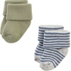 image:imageHudson Baby Unisex Baby Cotton Rich Newborn and Terry SocksBlue Sage Stripe