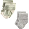 image:imageHudson Baby Unisex Baby Cotton Rich Newborn and Terry SocksBlue Sage Stripe