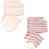 image:imageHudson Baby Unisex Baby Cotton Rich Newborn and Terry SocksBlush Stripe