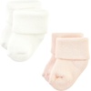 image:imageHudson Baby Unisex Baby Cotton Rich Newborn and Terry SocksBlush Stripe