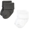 image:imageHudson Baby Unisex Baby Cotton Rich Newborn and Terry SocksGray Stripe 12 Pack