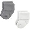 image:imageHudson Baby Unisex Baby Cotton Rich Newborn and Terry SocksGray Stripe 12 Pack