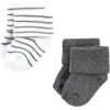 image:imageHudson Baby Unisex Baby Cotton Rich Newborn and Terry SocksGray Stripe 12 Pack