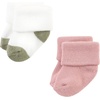 image:imageHudson Baby Unisex Baby Cotton Rich Newborn and Terry SocksMauve Sage Dot