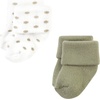 image:imageHudson Baby Unisex Baby Cotton Rich Newborn and Terry SocksMauve Sage Dot