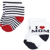 image:imageHudson Baby Unisex Baby Cotton Rich Newborn and Terry SocksMom Dad Boy Navy Red