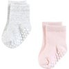 image:imageHudson Baby Unisex Baby Cotton Rich Newborn and Terry SocksPink Gray Basic