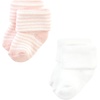 image:imageHudson Baby Unisex Baby Cotton Rich Newborn and Terry SocksPink Tan Stripe