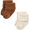 image:imageHudson Baby Unisex Baby Cotton Rich Newborn and Terry SocksPink Tan Stripe