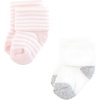 image:imageHudson Baby Unisex Baby Cotton Rich Newborn and Terry SocksSoft Pink Dot Stripe