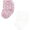 image:imageHudson Baby Unisex Baby Cotton Rich Newborn and Terry SocksSoft Pink Dot Stripe