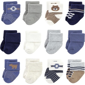 image:imageHudson Baby Unisex Baby Cotton Rich Newborn and Terry SocksBear 12pack