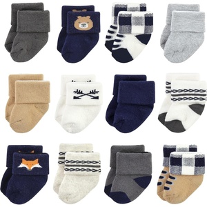 image:imageHudson Baby Unisex Baby Cotton Rich Newborn and Terry SocksBlue Forest