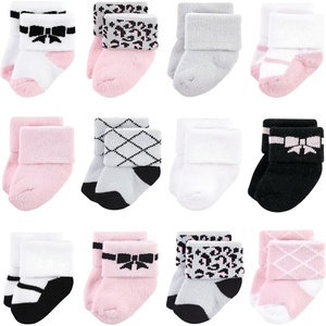 image:imageHudson Baby Unisex Baby Cotton Rich Newborn and Terry SocksBows 12pack