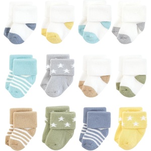 image:imageHudson Baby Unisex Baby Cotton Rich Newborn and Terry SocksBoy Asst Stars
