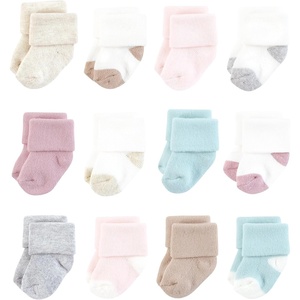 image:imageHudson Baby Unisex Baby Cotton Rich Newborn and Terry SocksGirl Soft Asst Colors