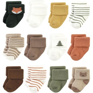 image:imageHudson Baby Unisex Baby Cotton Rich Newborn and Terry SocksHarvest Bear