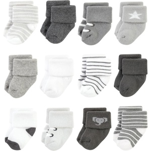 image:imageHudson Baby Unisex Baby Cotton Rich Newborn and Terry SocksModern Elephant