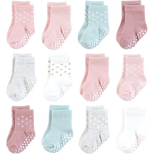 image:imageHudson Baby Unisex Baby Cotton Rich Newborn and Terry SocksSoft Dots