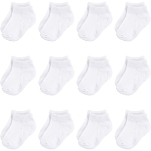 image:imageHudson Baby Unisex Baby Cotton Rich Newborn and Terry SocksWhite Noshow