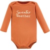 image:imageHudson Baby Baby Girls Cotton Longsleeve Bodysuits 3packLeopard Pumpkin