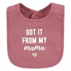 image:imageHudson Baby Unisex Baby Cotton Bibs Princess One SizeMama Mauve Sage Rose