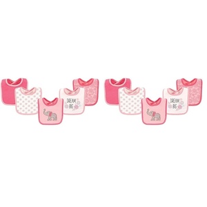 image:imageHudson Baby Unisex Baby Cotton Bibs Princess One SizeElephant