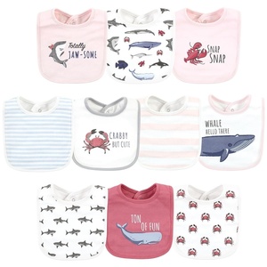image:imageHudson Baby Unisex Baby Cotton Bibs Princess One SizeGirl Whale Shark