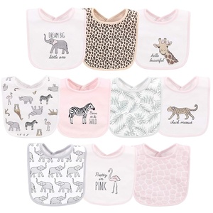 image:imageHudson Baby Unisex Baby Cotton Bibs Princess One SizeModern Pink Safari