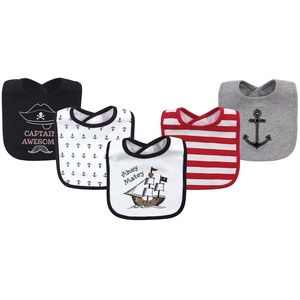 image:imageHudson Baby Unisex Baby Cotton Bibs Princess One SizePirate Ship